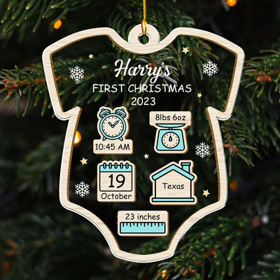 Baby First Christmas - Personalized Custom Acrylic Ornament