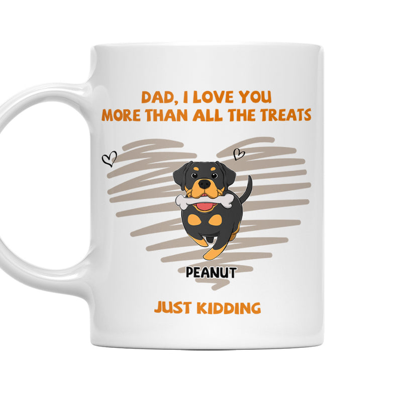 Love You More Than Treats - Personalized Custom Coffee Mug