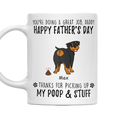 Mommy Thanks For Picking Up My Poop & Stuff - Personalized Custom Coffee Mug