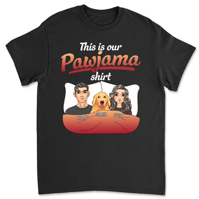 Couple Pajama With Pet - Personalized Custom Unisex T-shirt