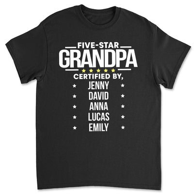 Five Star Grandpa - Personalized Custom Premium T-shirt
