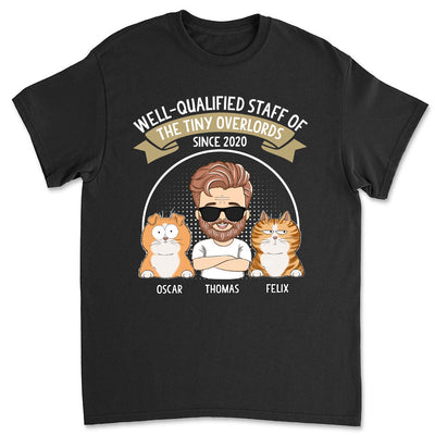 Well Qualified Cat Staff - Personalized Custom Premium T-shirt