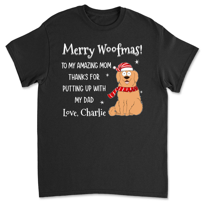 Amazing Christmas With Dog - Personalized Custom Unisex T-shirt