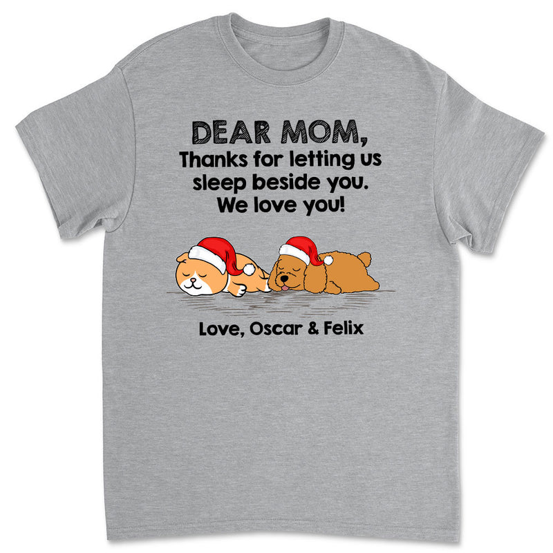 Sleep Beside Pet - Personalized Custom Premium T-shirt