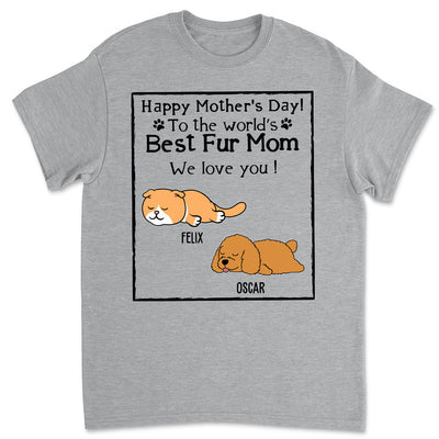 Best Cat And Dog Mom - Personalized Custom Unisex T-shirt