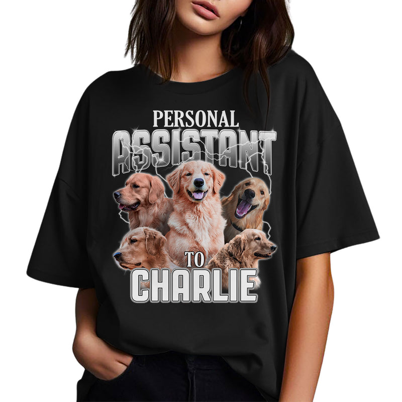 Personal Assistant Custom Photo Vintage - Personalized Custom Unisex T-shirt