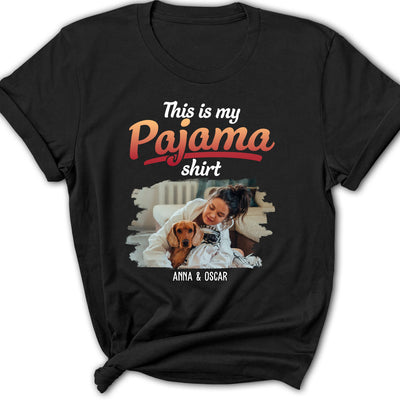 Pajama With Pet Photo - Personalized Custom Women's T-shirt