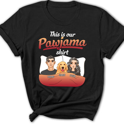 Couple Pajama With Pet - Personalized Custom Women's T-shirt