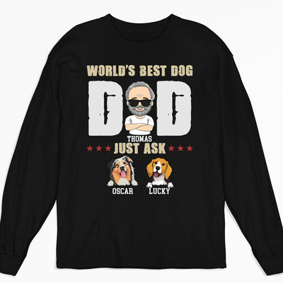 World‘s Best Dog Dad - Personalized Custom Long Sleeve T-shirt