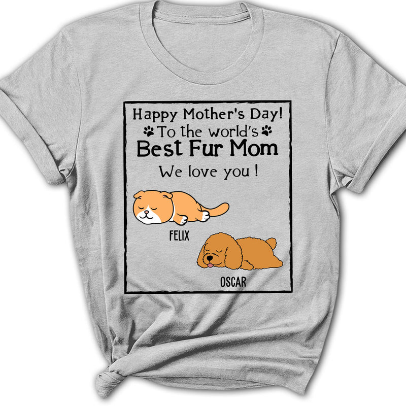 Best Cat And Dog Mom - Personalized Custom Women&