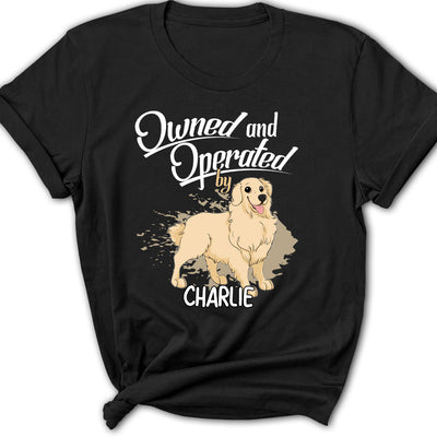 Operated By My Furbaby - Personalized Custom Women's T-shirt