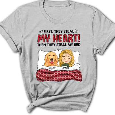 Silently Steal My Bed - Personalized Custom Women's T-shirt