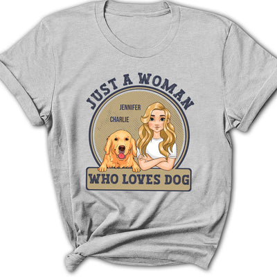 A Woman Loves Pets - Personalized Custom Women's T-shirt