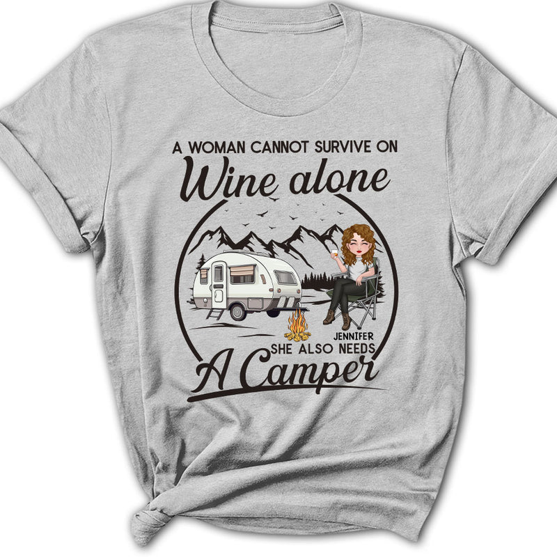 Wine Alone - Personalized Custom Women&