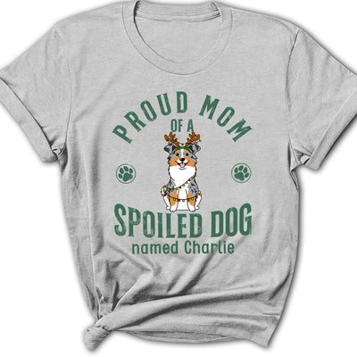 Proud Mom Of Simple Dog - Personalized Custom Women's T-shirt