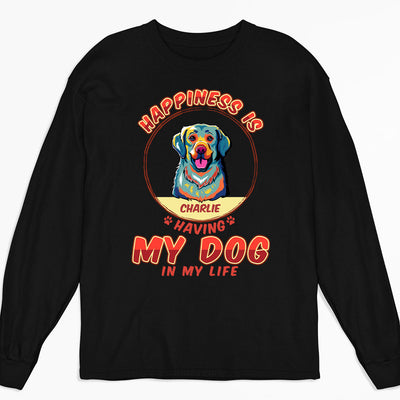 Pop Art Happiness Is - Personalized Custom Long Sleeve T-shirt