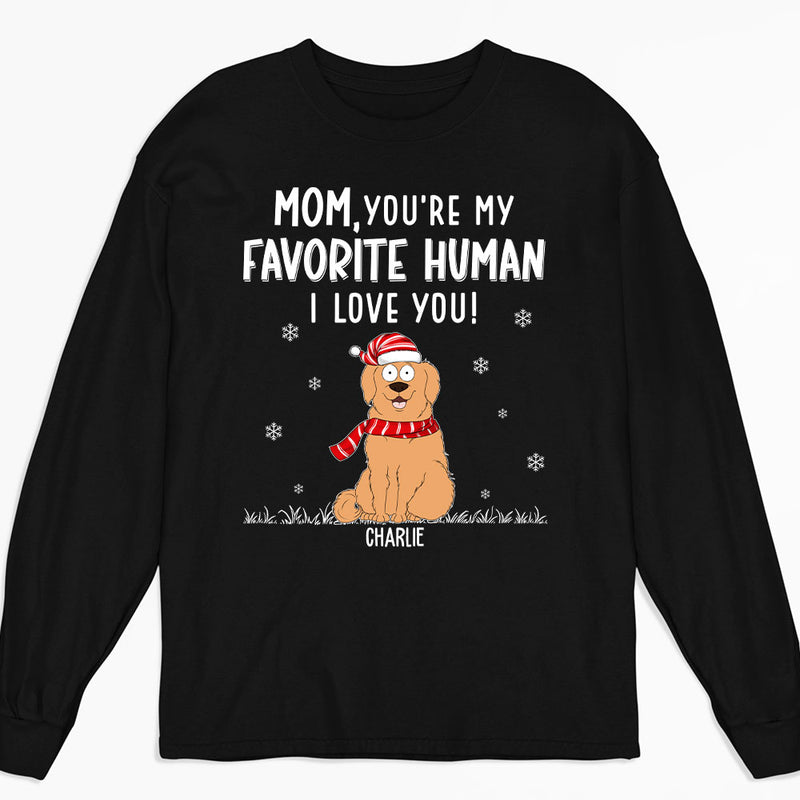 Christmas Favorite Human - Personalized Custom Long Sleeve T-shirt