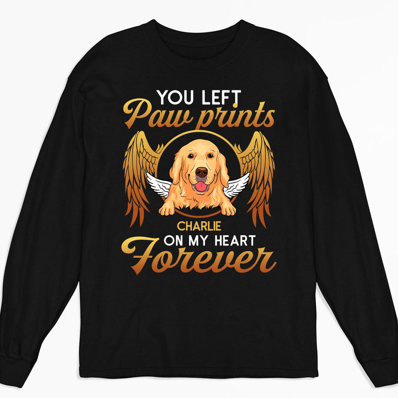 On My Heart Forever - Personalized Custom Long Sleeve T-shirt