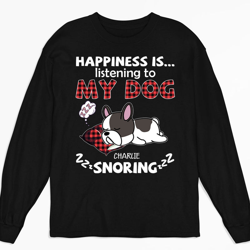 My Dog Snoring - Personalized Custom Long Sleeve T-shirt