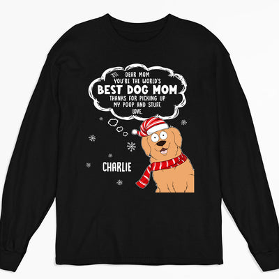 Grateful To Dog Mom - Personalized Custom Long Sleeve T-shirt