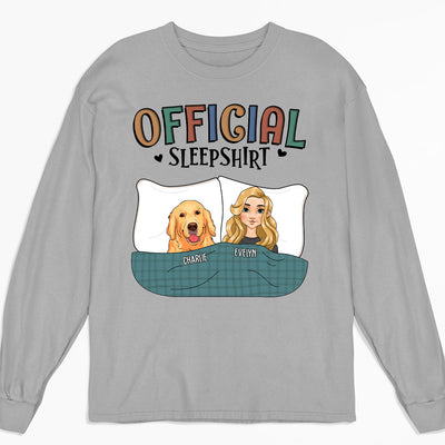 Official Sleepshirt With Pets - Personalized Custom Long Sleeve T-shirt