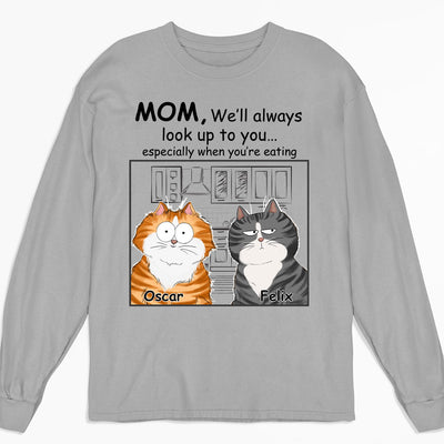 Cats Look Up To You - Personalized Custom Long Sleeve T-shirt