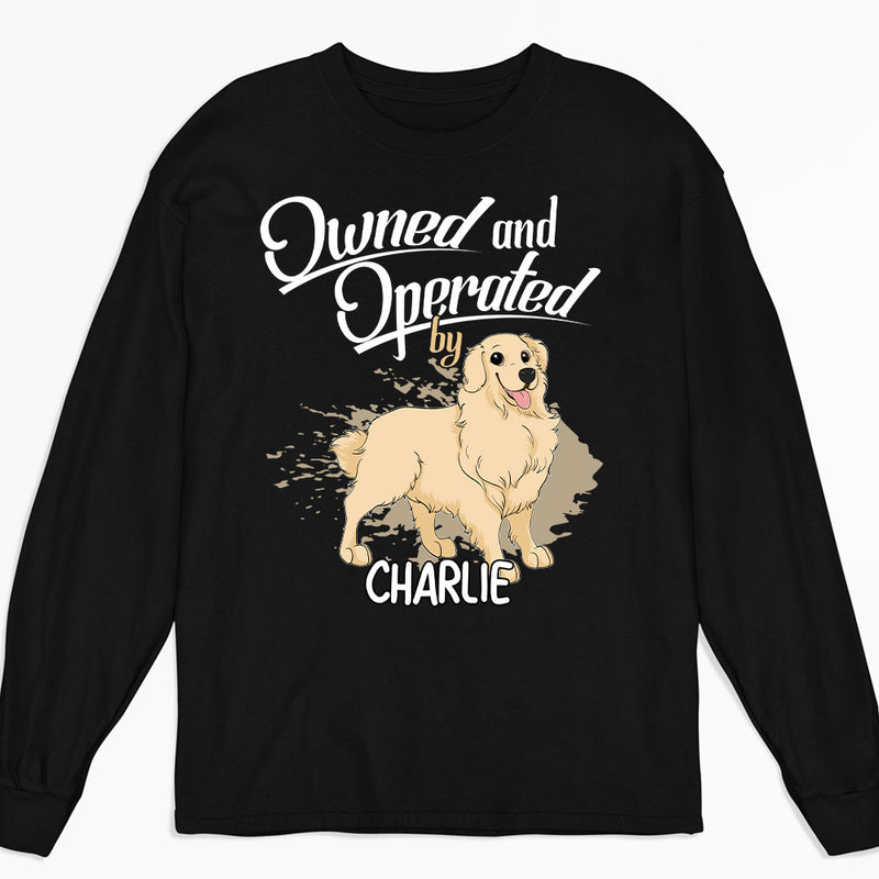 Operated By My Furbaby - Personalized Custom Long Sleeve T-shirt