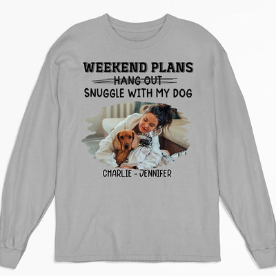 Hang Out Or Snuggle Photo - Personalized Custom Long Sleeve T-shirt