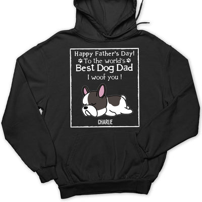 Woof Best Dog Dad Ever - Personalized Custom Hoodie