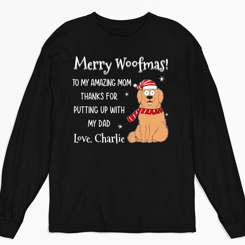 Amazing Christmas With Dog - Personalized Custom Long Sleeve T-shirt