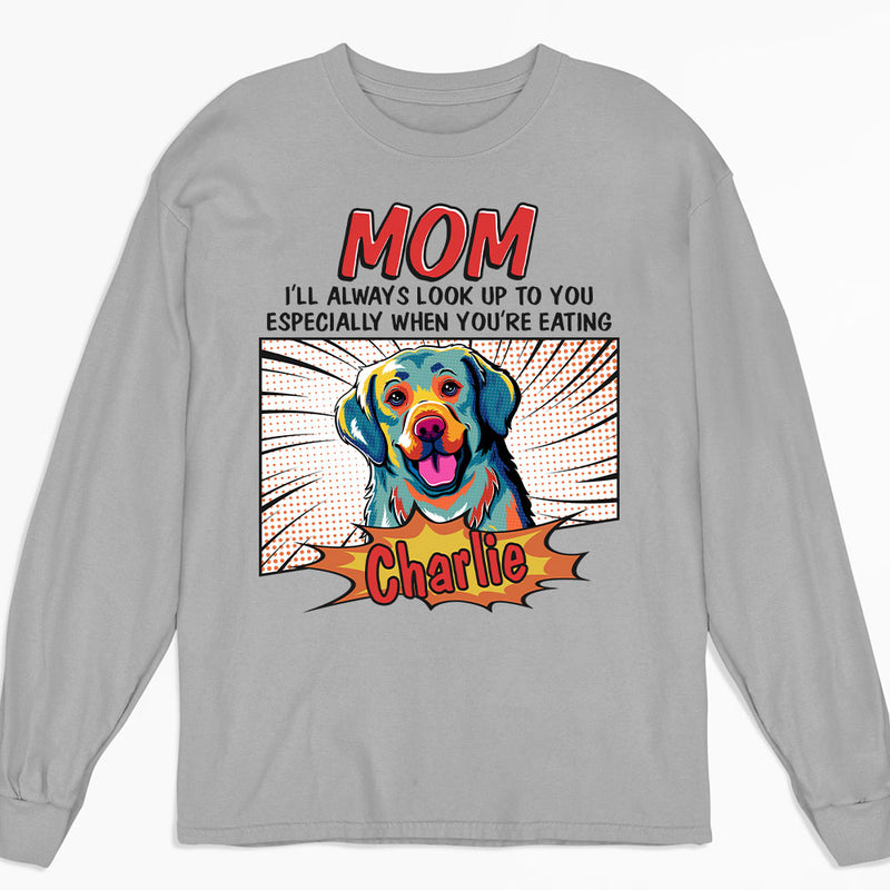 Pop Art Eating Pet - Personalized Custom Long Sleeve T-shirt