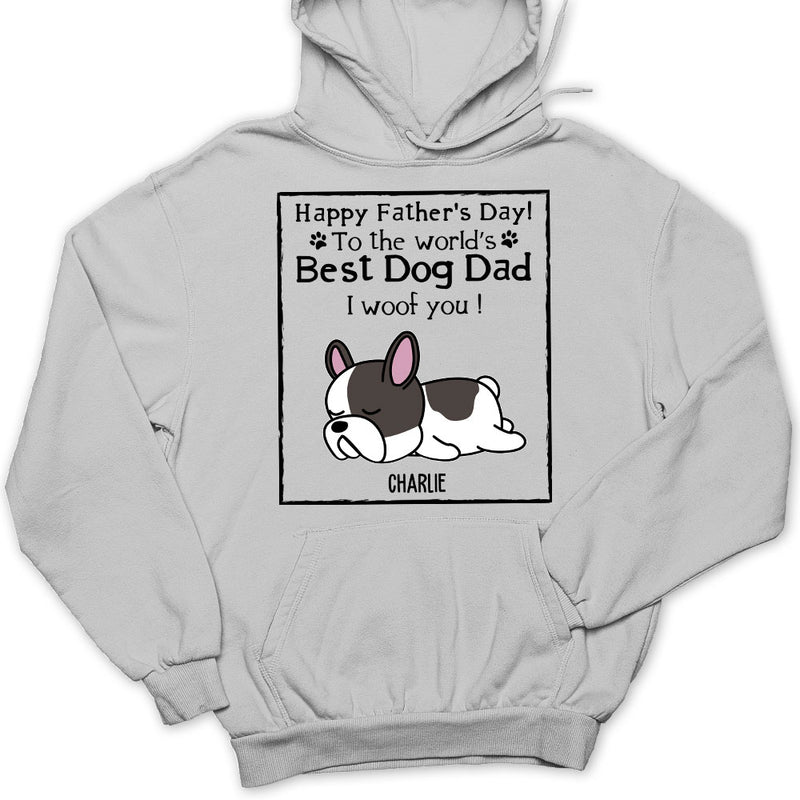 Woof Best Dog Dad - Personalized Custom Hoodie