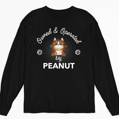 Operated By Pet - Personalized Custom Long Sleeve T-shirt