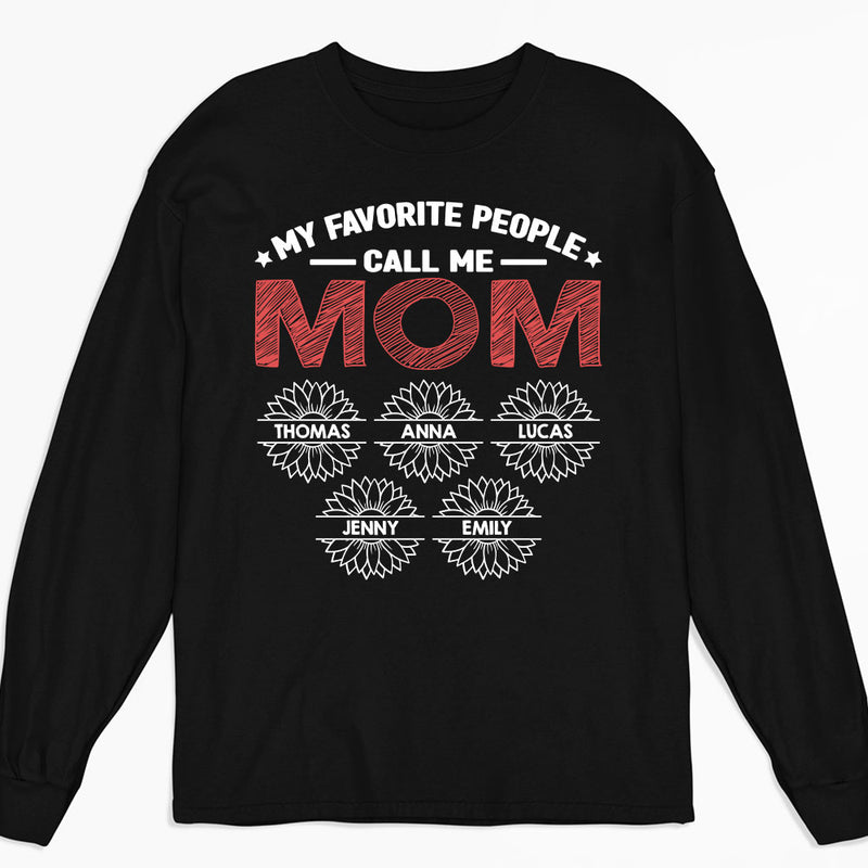 Call Me Dad Mom - Personalized Custom Long Sleeve T-shirt