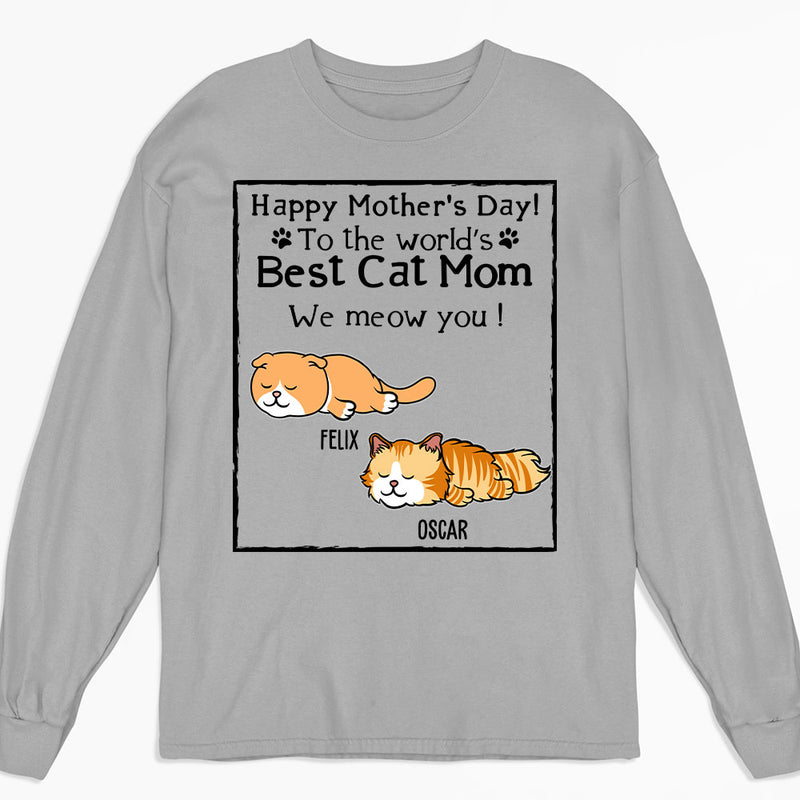 The Cat Mom Life - Personalized Custom Long Sleeve T-shirt