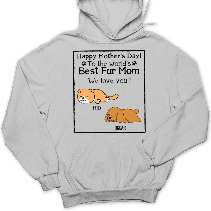 Best Cat And Dog Mom - Personalized Custom Hoodie