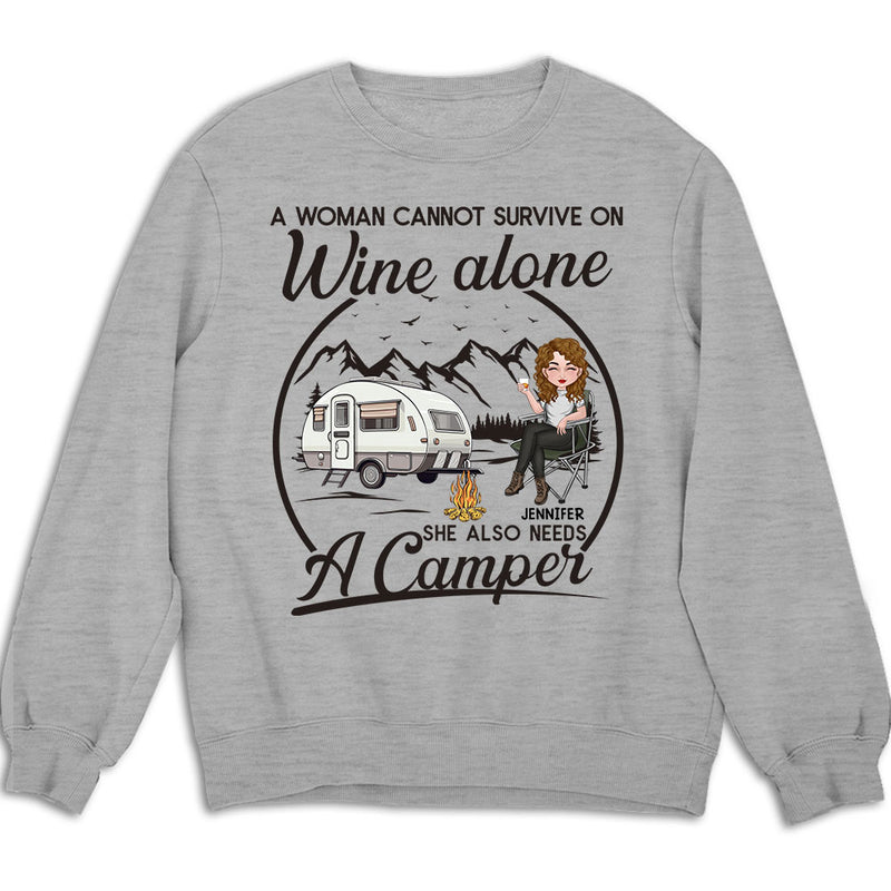 Wine Alone - Personalized Custom Sweatshirt