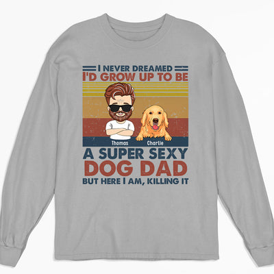 Ultimate Dog Dad - Personalized Custom Long Sleeve T-shirt