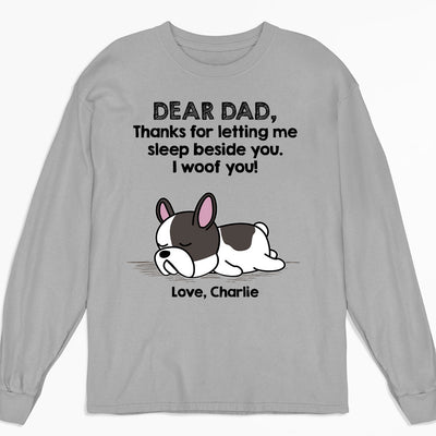 Sleep Beside Dog 2 - Personalized Custom Long Sleeve T-shirt