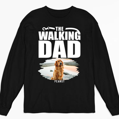 Walking Dad/Mom Photo - Personalized Custom Long Sleeve T-shirt