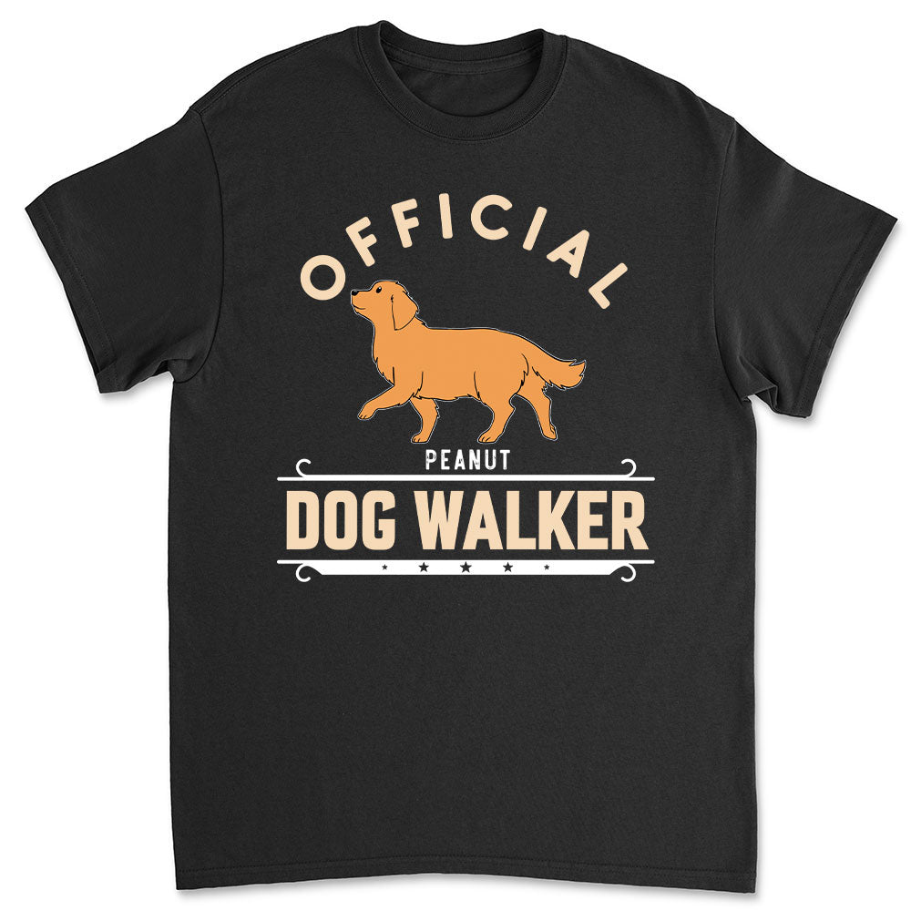 Official Dog Walker - Personalized Custom Unisex T-shirt 