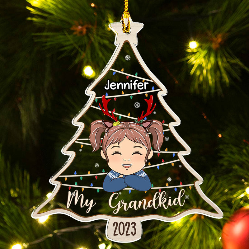 Grandkids 2023 - Personalized Custom Acrylic Ornament