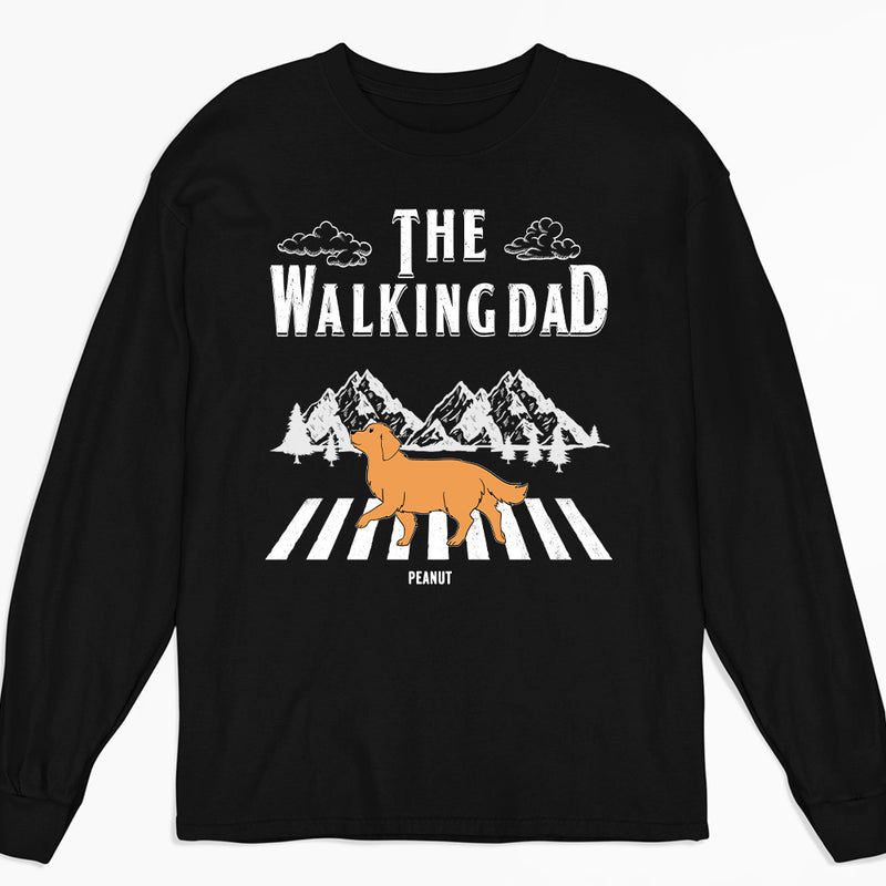 The Walking Dad - Personalized Custom Long Sleeve T-shirt