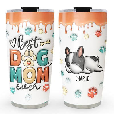 Perfect Dog Mom - Personalized Custom 3D Inflated Effect Tumbler