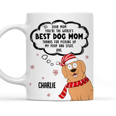 Grateful To Dog Mom - Personalized Custom Coffee Mug