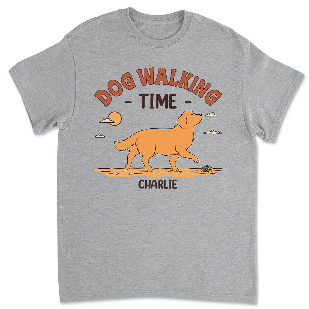 Discover Dog Walking Time - Personalized Custom Unisex T-shirt 