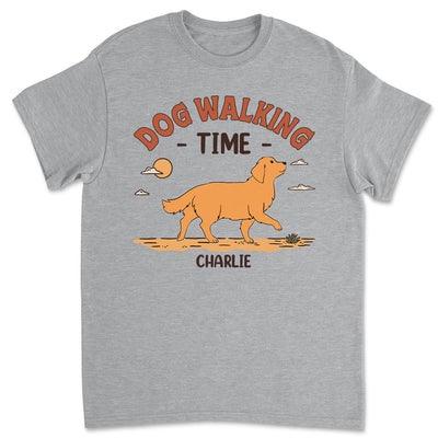 Dog Walking Time - Personalized Custom Unisex T-shirt