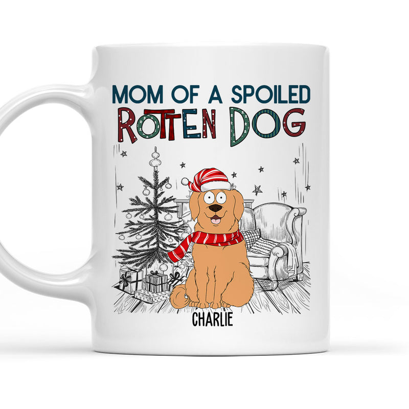 Dad Of A Spoiled Rotten Dog - Personalized Custom Coffee Mug