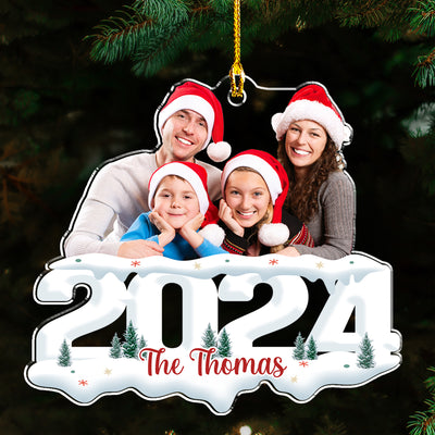 Custom Photo Joy Of Christmas 2024 - Personalized Custom Acrylic Ornament