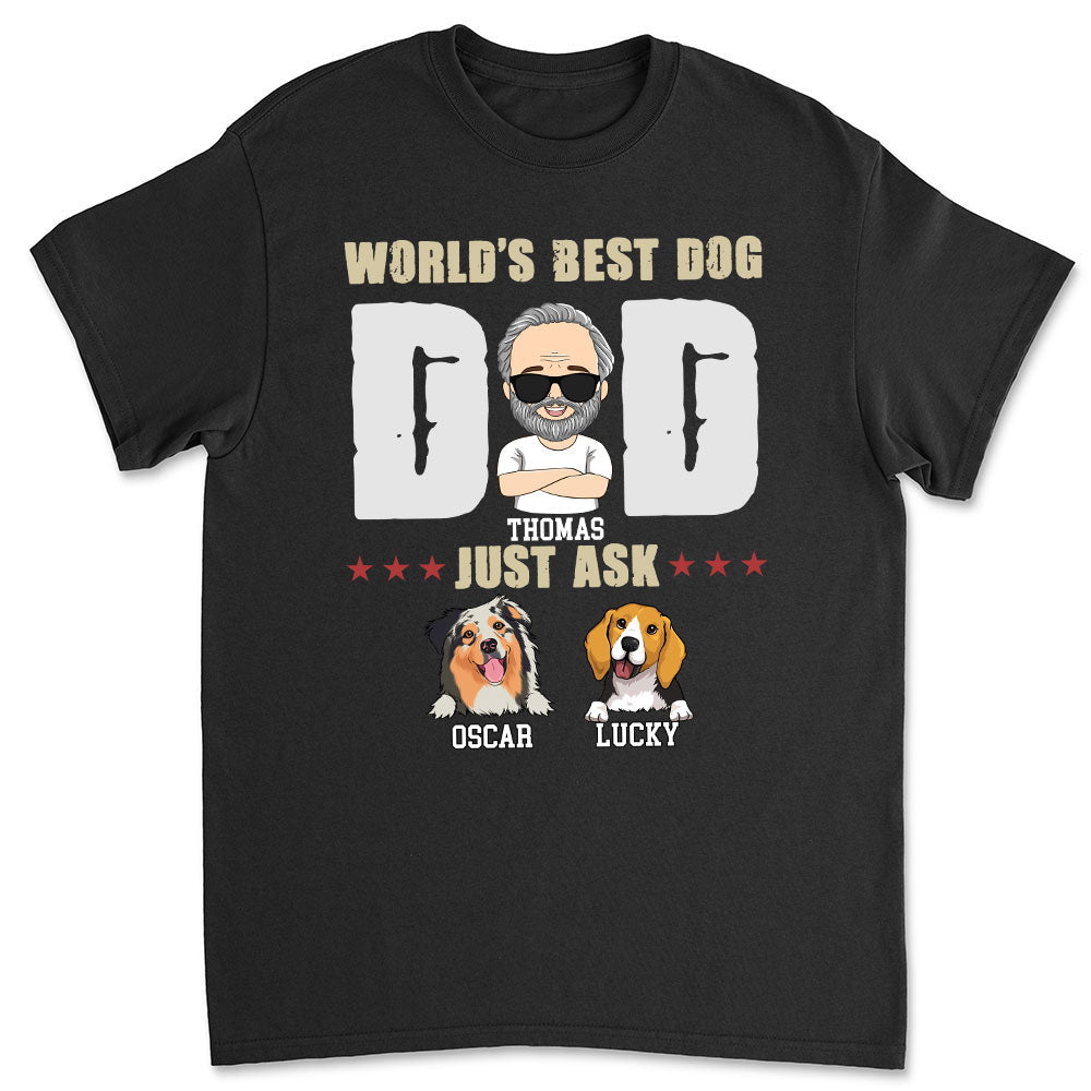 Discover World‘s Best Dog Dad  - Personalized Custom Unisex T-shirt 